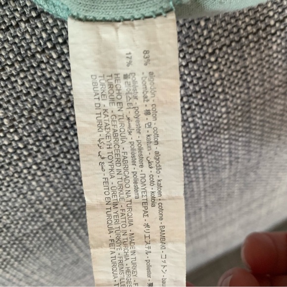 Zara Green Terry Towel Shorts Womens Medium M Front Pockets Drawstring - Picture 7 of 7